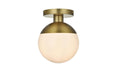 Elegant Lighting - LD6050SG - One Light Flush Mount - Eclipse - Satin Gold