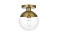 Elegant Lighting - LD6051SG - One Light Flush Mount - Eclipse - Satin Gold