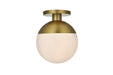 Elegant Lighting - LD6056SG - One Light Flush Mount - Eclipse - Satin Gold