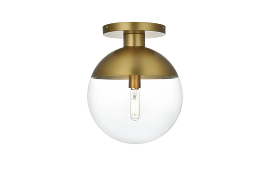Eclipse One Light Flush Mount Satin Gold