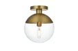 Elegant Lighting - LD6063SG - One Light Flush Mount - Eclipse - Satin Gold