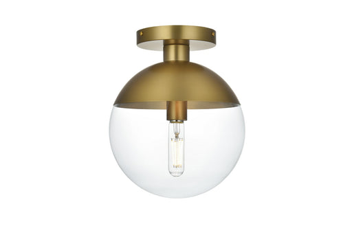 Eclipse One Light Flush Mount Satin Gold