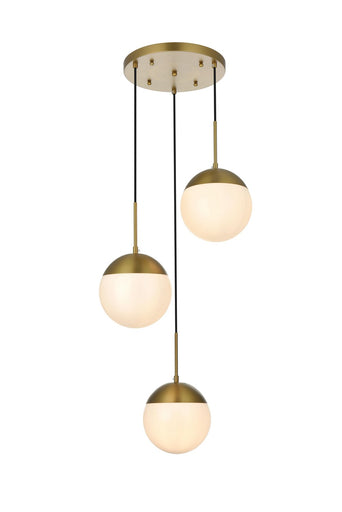 Eclipse Three Light Pendant Satin Gold