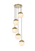 Elegant Lighting - LD6074SG - Five Light Pendant - Eclipse - Satin Gold