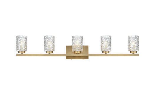 Cassie Five Light Wall Sconce Satin Gold