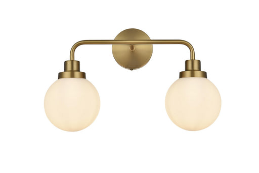 Hanson Two Light Wall Sconce Satin Gold