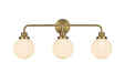 Elegant Lighting - LD7034W28SG - Three Light Wall Sconce - Hanson - Satin Gold