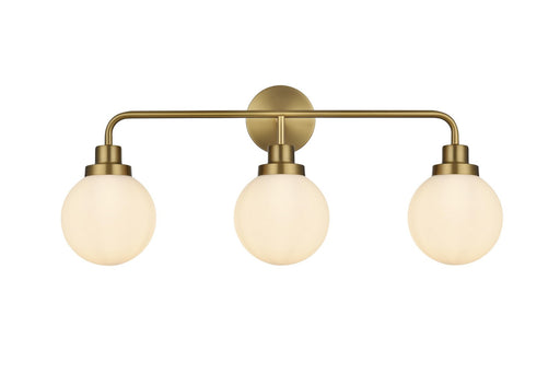 Hanson Three Light Wall Sconce Satin Gold