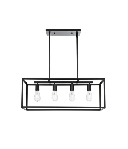 Judah Four Light Pendant Black