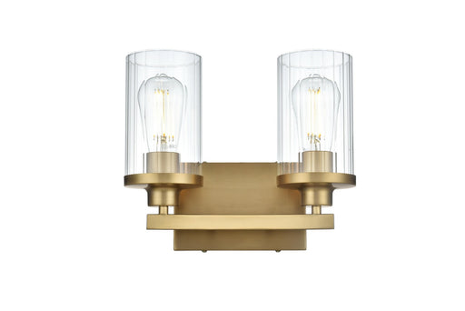 Thane Two Light Wall Sconce Satin Gold