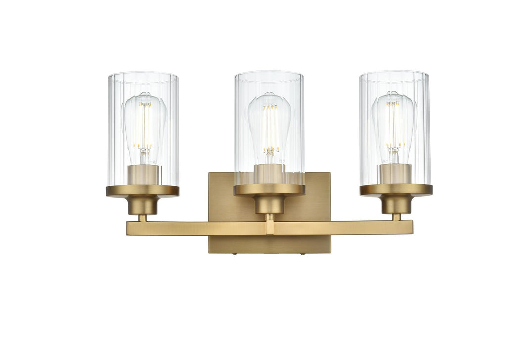 Elegant Lighting - LD7316W18SG - Three Light Wall Sconce - Thane - Satin Gold