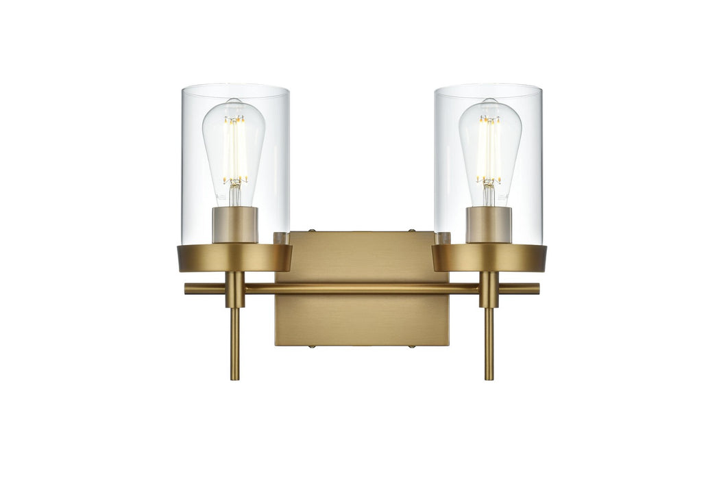 Elegant Lighting - LD7319W14SG - Two Light Wall Sconce - Taryin - Satin Gold