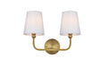 Elegant Lighting - LD7322W16SG - Two Light Wall Sconce - Senna - Satin Gold