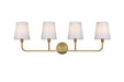 Elegant Lighting - LD7322W36SG - Four Light Wall Sconce - Senna - Satin Gold