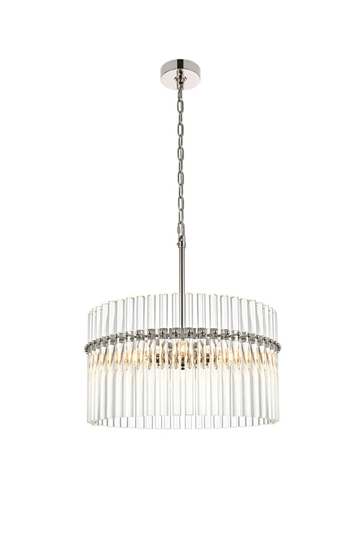 Elegant Lighting - LD925D20PN - Four Light Chandelier - Paulina - Polished Nickel