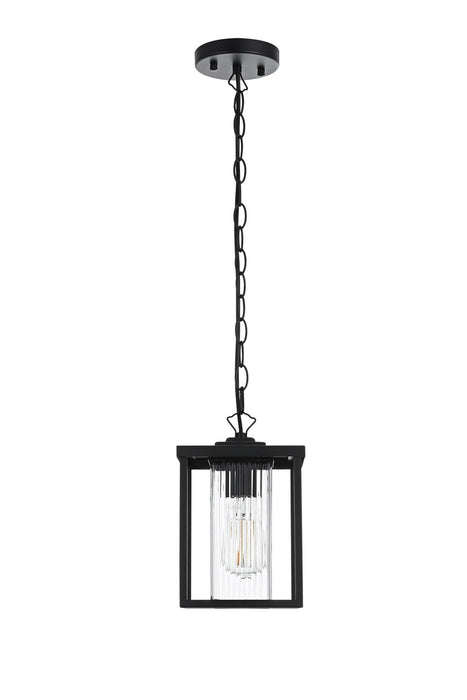 Elegant Lighting - OD302H11BK - One Light Outdoor Pendant - Dover - Black