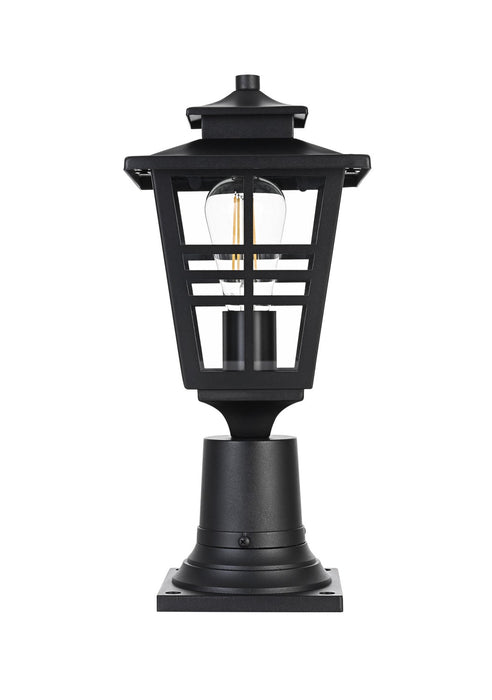 Elegant Lighting - OD303P16BK - One Light Outdoor Post Mount - Macon - Black