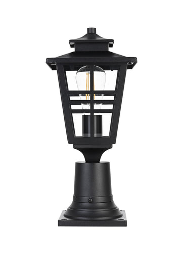 Macon One Light Outdoor Post Mount Black