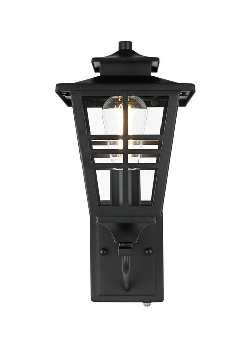 Elegant Lighting - OD303W15BK - One Light Outdoor Wall Sconce - Macon - Black