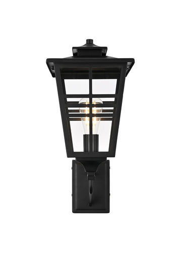 Macon One Light Outdoor Wall Sconce Black