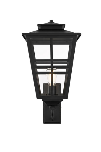 Macon One Light Outdoor Wall Sconce Black