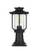 Elegant Lighting - OD304P15BK - One Light Outdoor Post Mount - Salem - Black