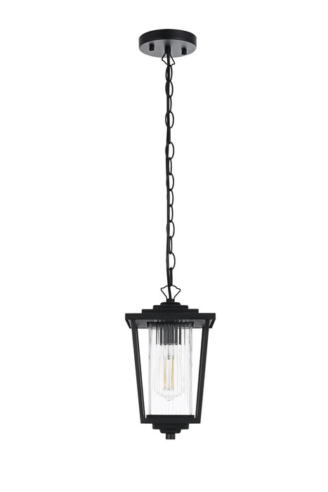 Elegant Lighting - OD305H13BK - One Light Outdoor Pendant - York - Black