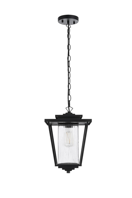 Elegant Lighting - OD305H15BK - One Light Outdoor Pendant - York - Black