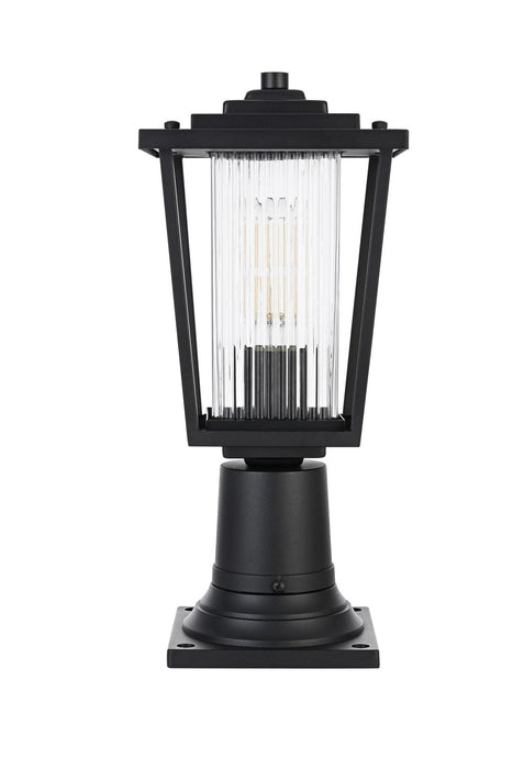 Elegant Lighting - OD305P16BK - One Light Outdoor Post Mount - York - Black