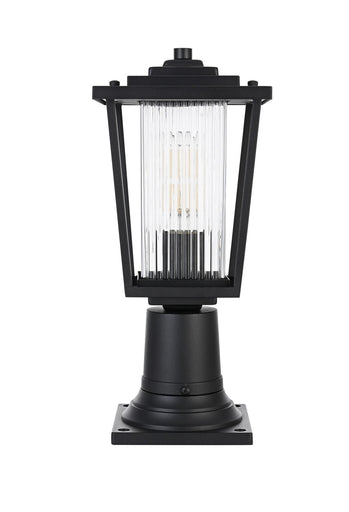 York One Light Outdoor Post Mount Black