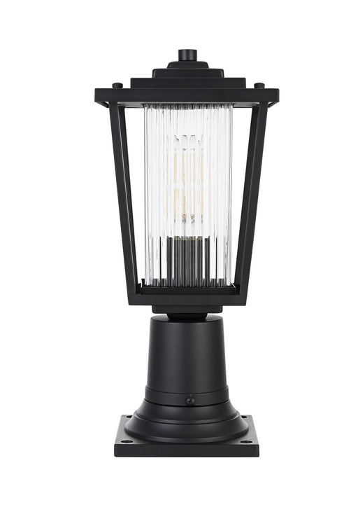 Elegant Lighting - OD305P16BK - One Light Outdoor Post Mount - York - Black