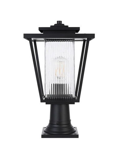 York One Light Outdoor Post Mount Black
