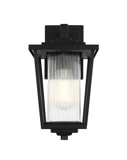 York One Light Outdoor Wall Sconce Black