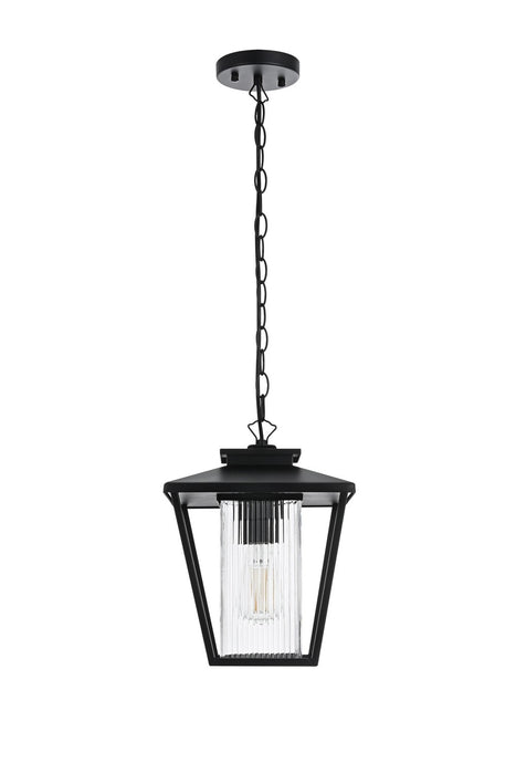 Elegant Lighting - OD306H14BK - One Light Outdoor Pendant - Gaul - Black