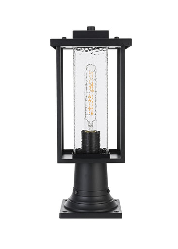 Philip One Light Outdoor Post Mount Black