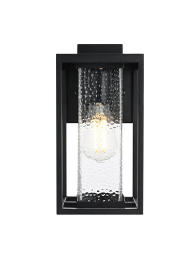 Philip One Light Outdoor Wall Sconce Black