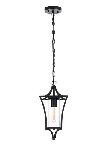 Belgrade One Light Outdoor Pendant Black