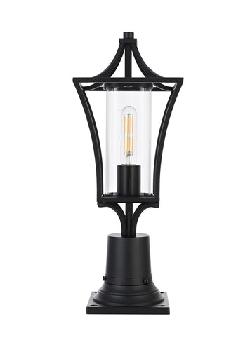 Belgrade One Light Outdoor Post Mount Black