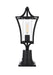 Elegant Lighting - OD311P19BK - One Light Outdoor Post Mount - Belgrade - Black