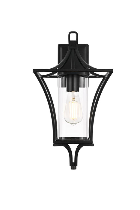Elegant Lighting - OD311W19BK - One Light Outdoor Wall Sconce - Belgrade - Black