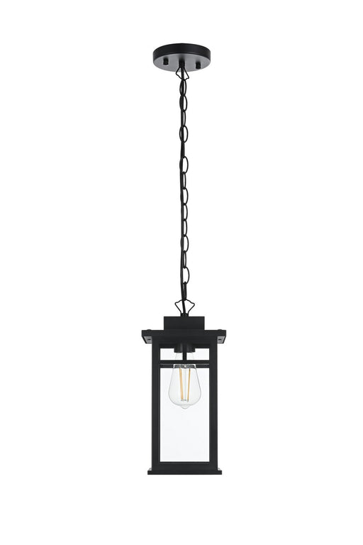Elegant Lighting - OD313H14BK - One Light Outdoor Pendant - Mercer - Black