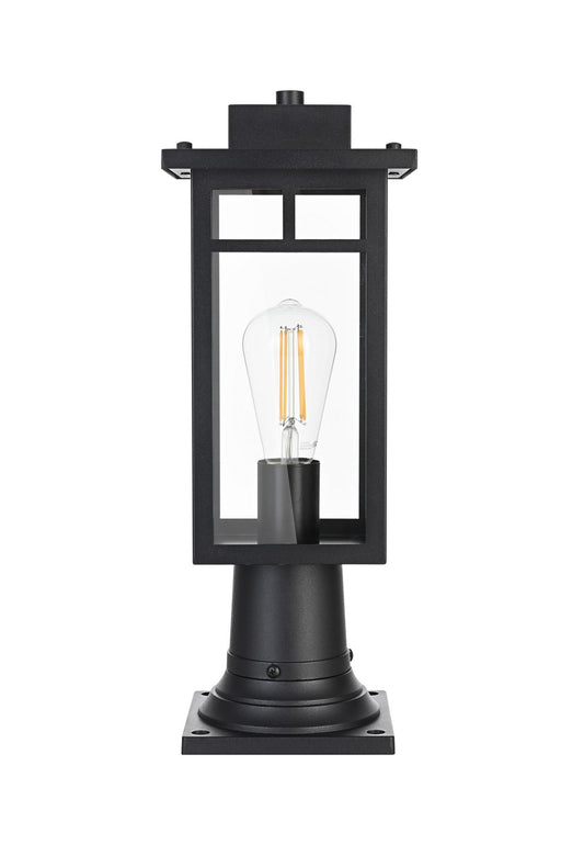 Elegant Lighting - OD313P18BK - One Light Outdoor Post Mount - Mercer - Black