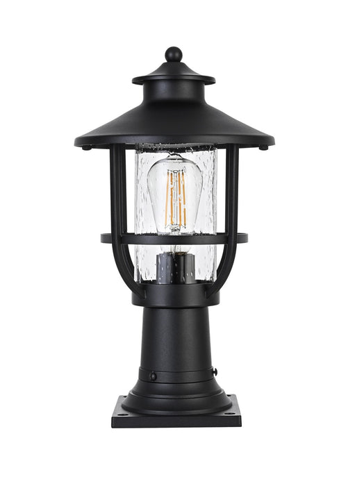 Elegant Lighting - OD314P17BK - One Light Outdoor Post Mount - Janney - Black