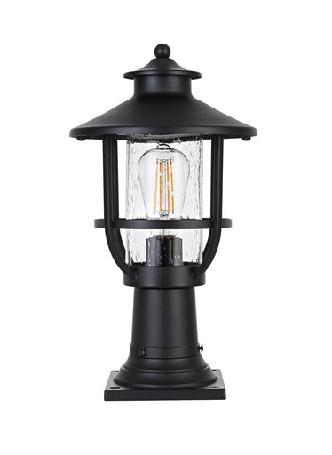 Janney One Light Outdoor Post Mount Black