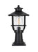 Elegant Lighting - OD314P17BK - One Light Outdoor Post Mount - Janney - Black