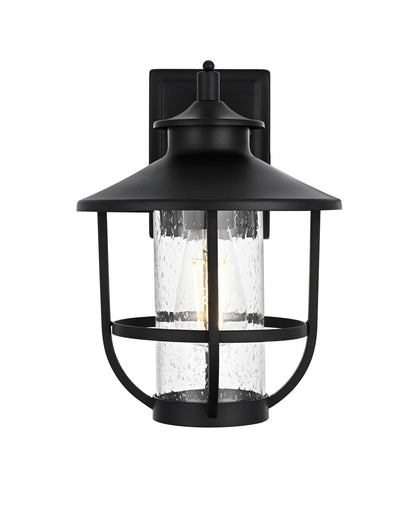 Janney One Light Outdoor Wall Sconce Black