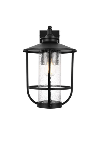 Janney One Light Outdoor Wall Sconce Black