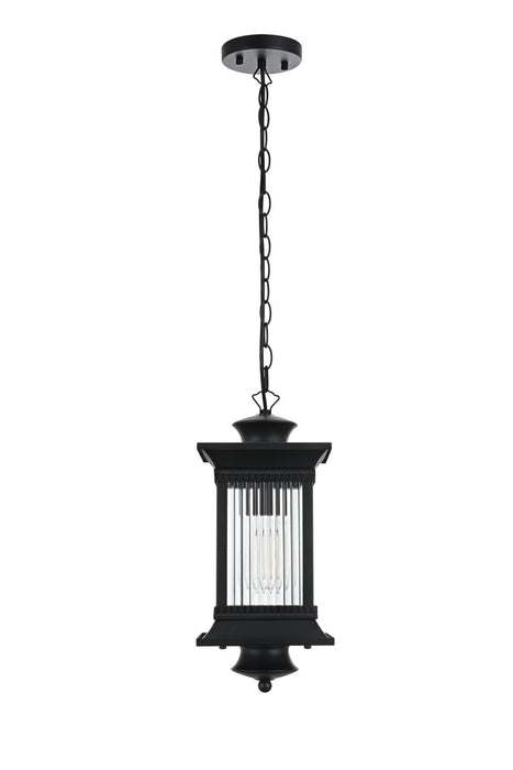 Elegant Lighting - OD316H18BK - One Light Outdoor Pendant - Collins - Black
