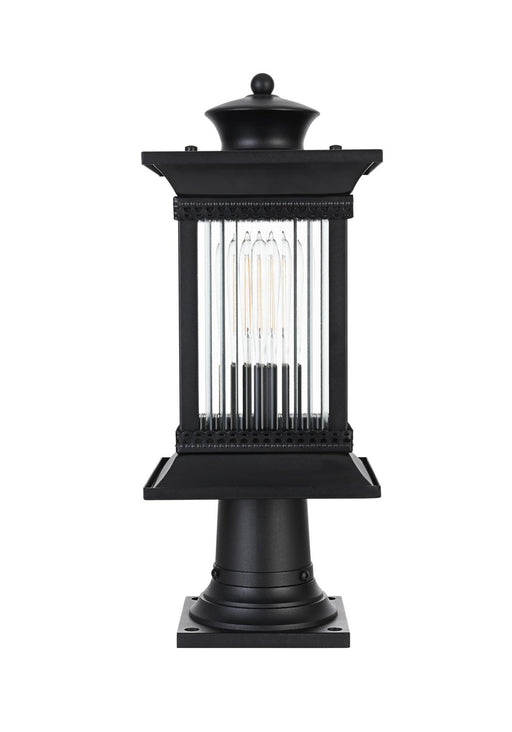 Elegant Lighting - OD316P19BK - One Light Outdoor Post Mount - Collins - Black