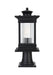 Elegant Lighting - OD316P19BK - One Light Outdoor Post Mount - Collins - Black